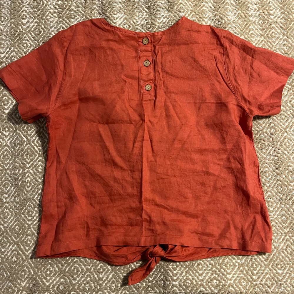 NWT Rachel Zoe 100% linen top - Picture 2 of 3
